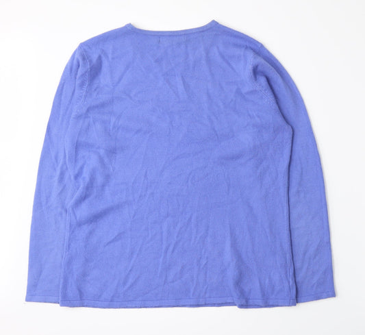 BM Womens Purple  Knit Pullover Jumper Size M