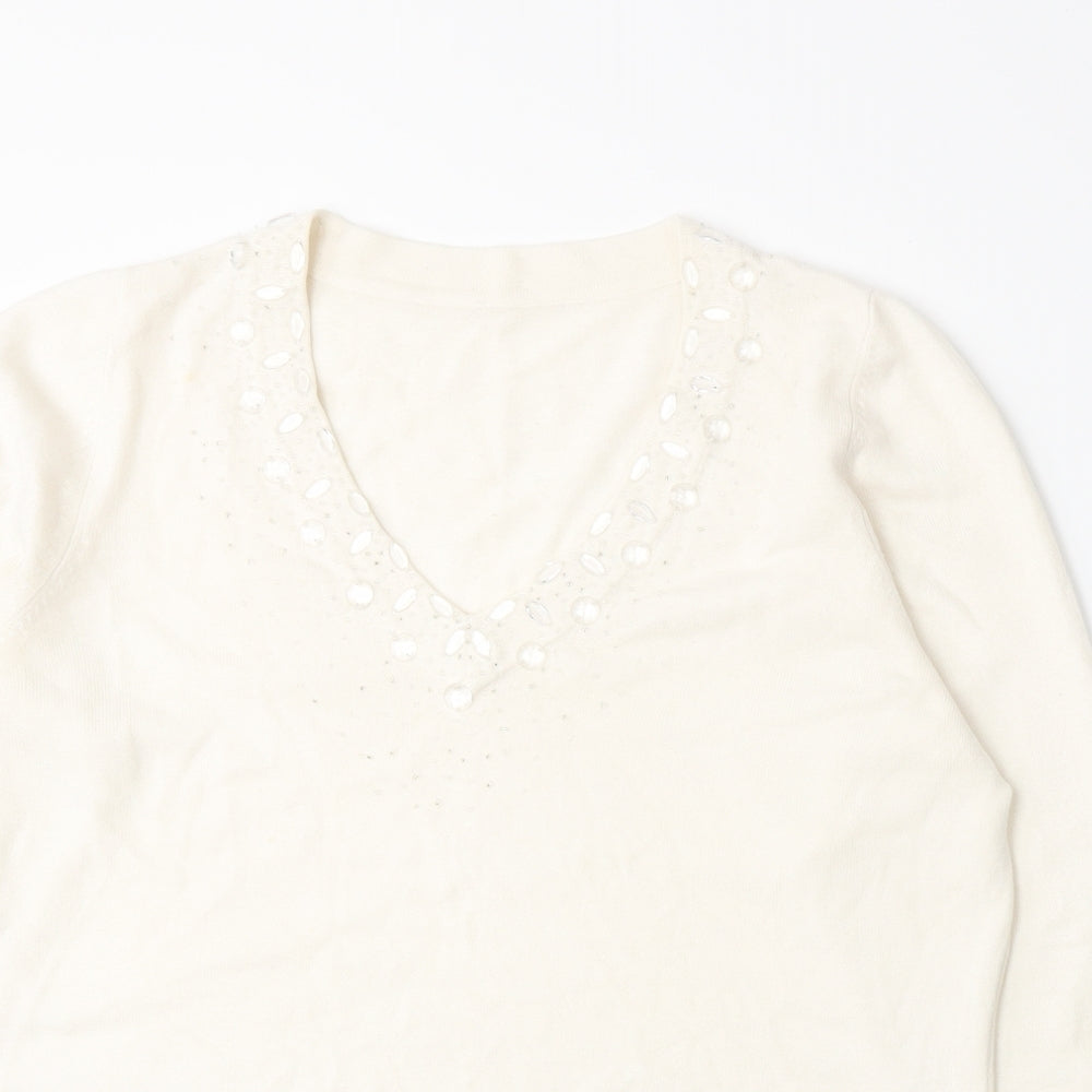 BHS Womens Beige  Knit Pullover Jumper Size 14