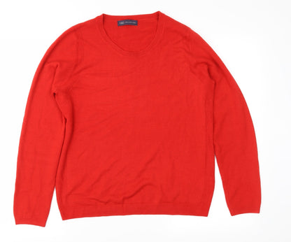 Marks & Spencer Womens Red  Knit Pullover Jumper Size 12