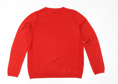 Marks & Spencer Womens Red  Knit Pullover Jumper Size 12