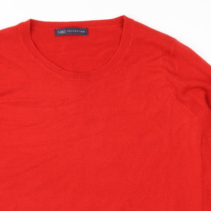 Marks & Spencer Womens Red  Knit Pullover Jumper Size 12