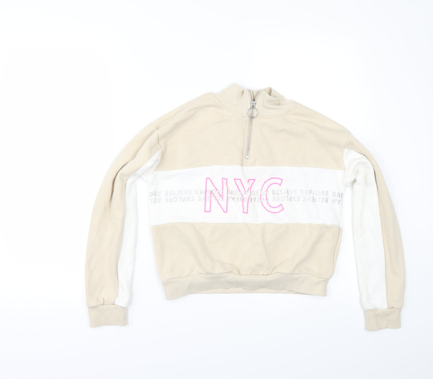 H&M Girls Beige   Pullover Sweatshirt Size 11-12 Years