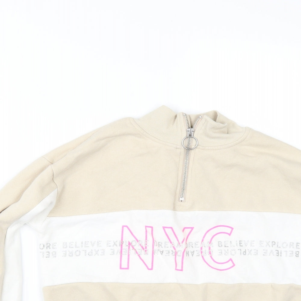 H&M Girls Beige   Pullover Sweatshirt Size 11-12 Years