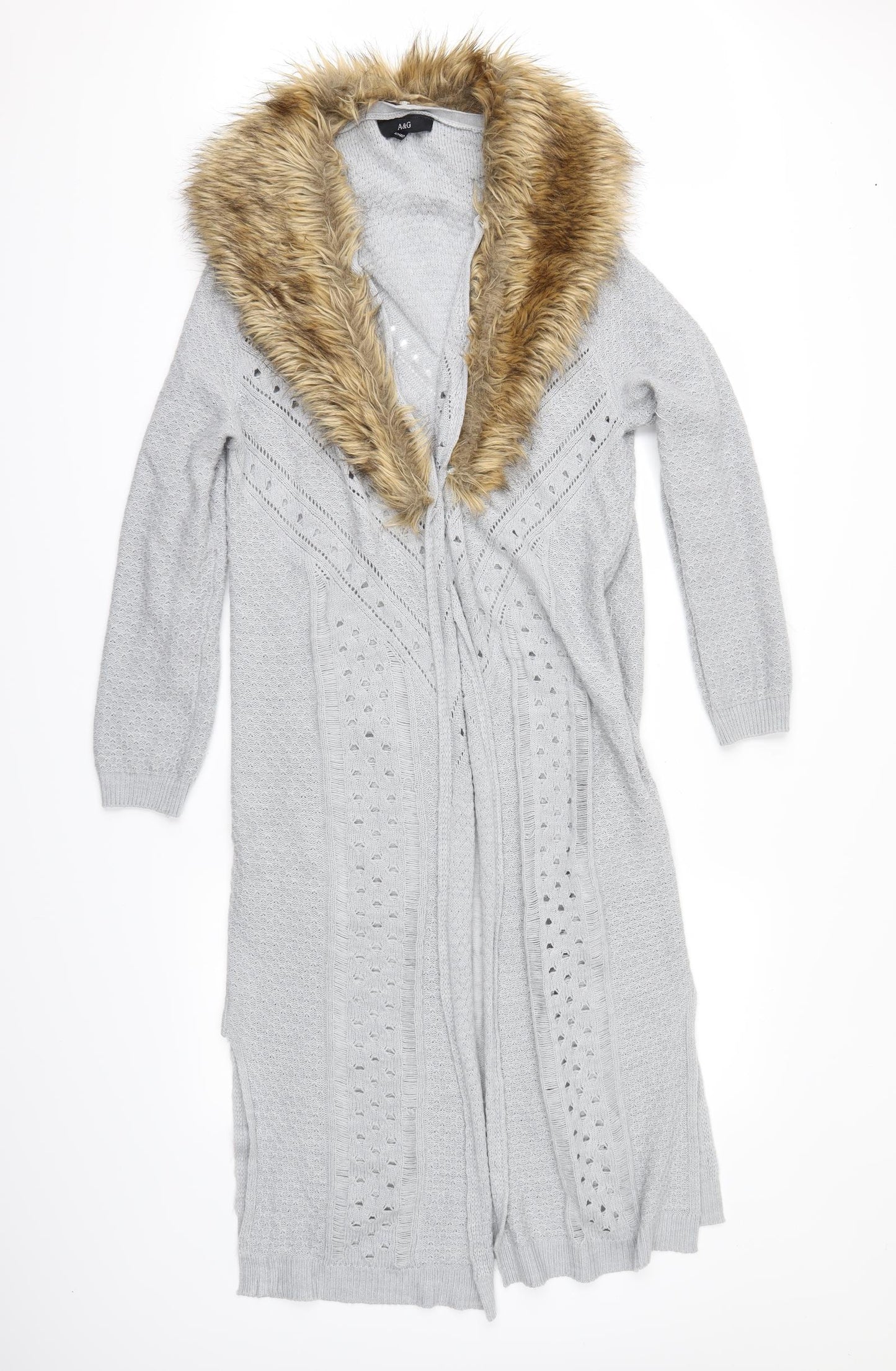A&G Womens Grey   Cardigan Jumper Size 12