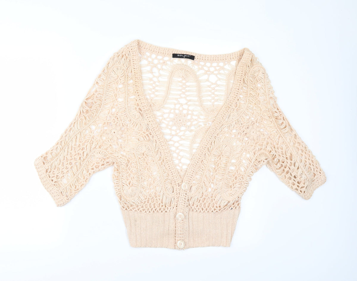 Select Womens Orange   Cardigan Jumper Size S