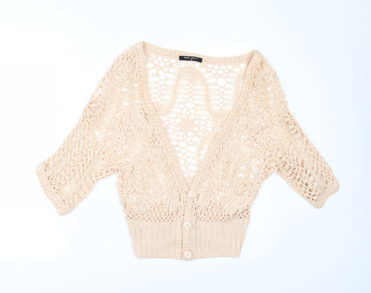 Select Womens Orange   Cardigan Jumper Size S