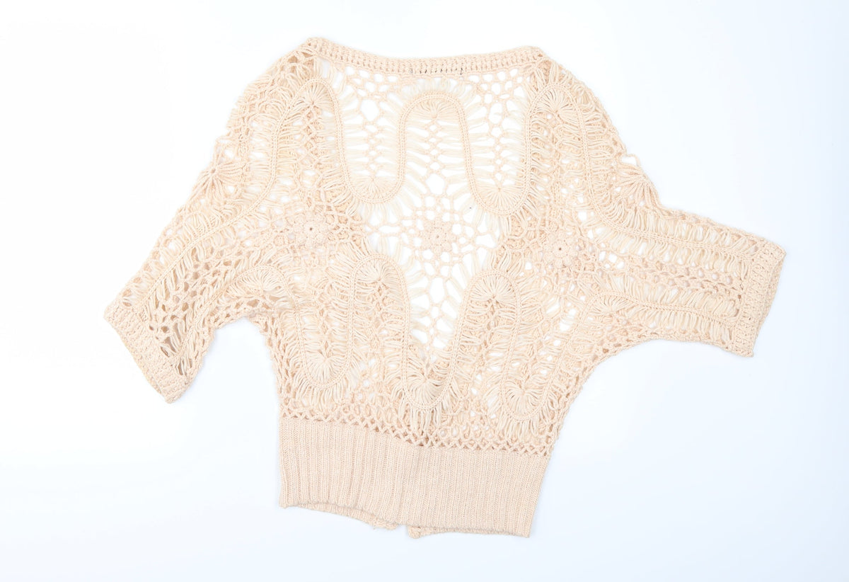 Select Womens Orange   Cardigan Jumper Size S
