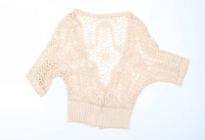Select Womens Orange   Cardigan Jumper Size S