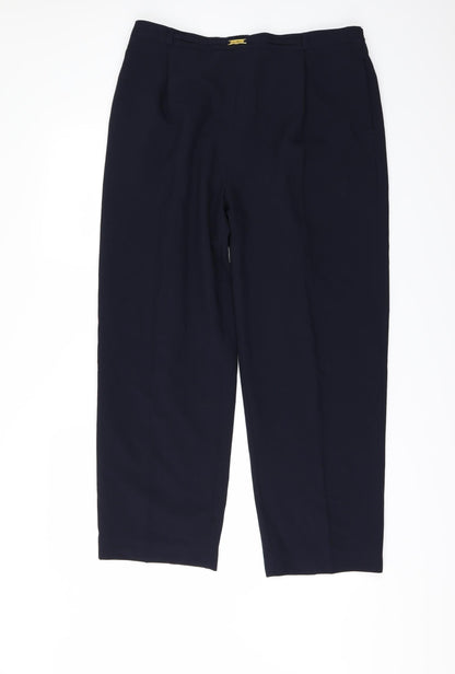 Womens UK Size 18 BM Regular Fit  Blue Trousers