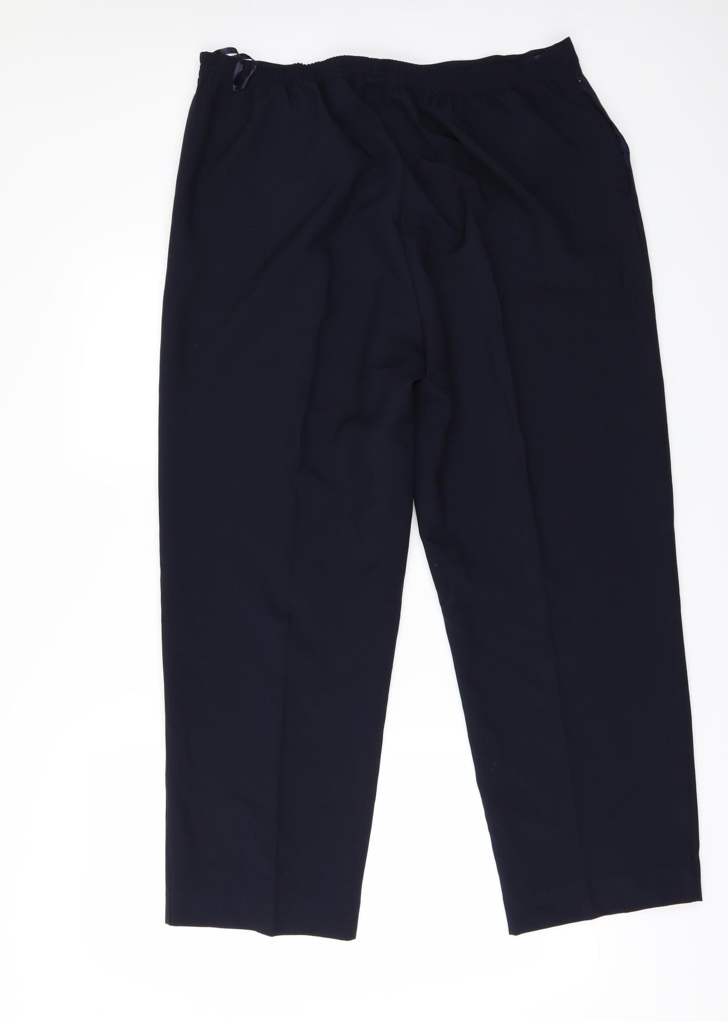 Womens UK Size 18 BM Regular Fit  Blue Trousers