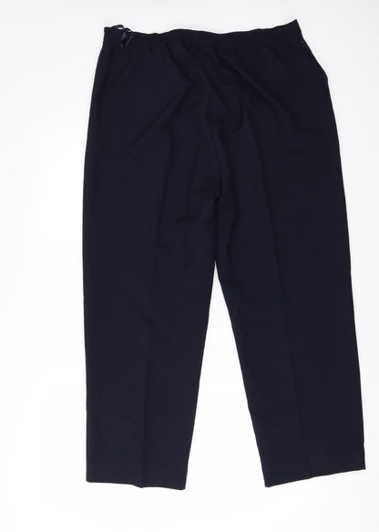 Womens UK Size 18 BM Regular Fit  Blue Trousers