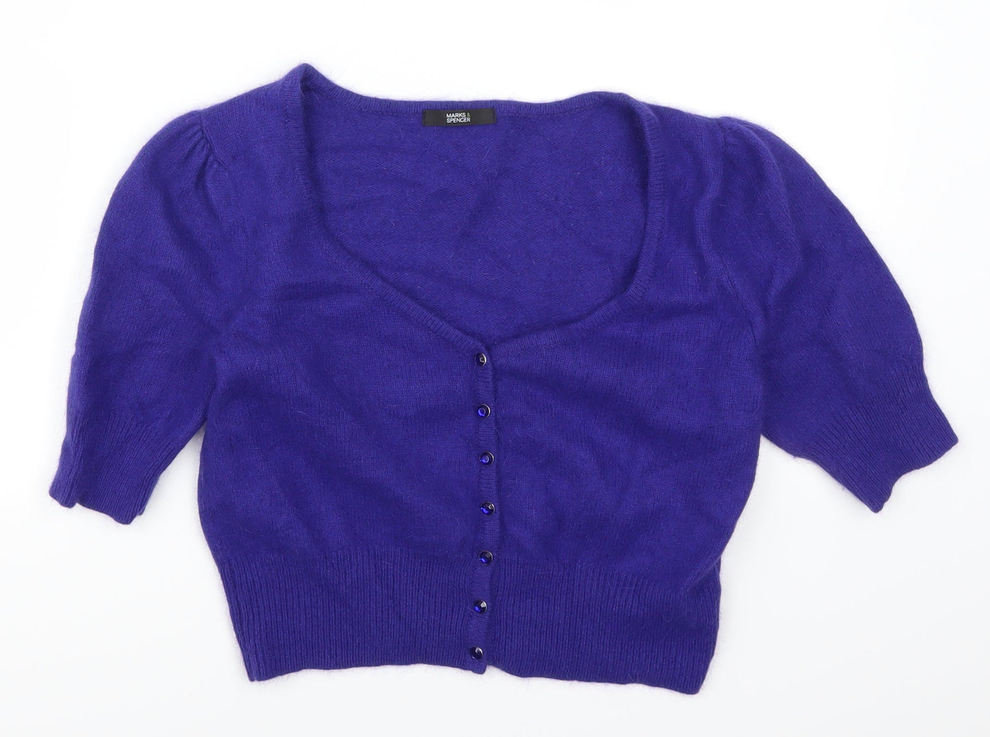 Marks and Spencer Womens Blue   Cardigan Jumper Size 14