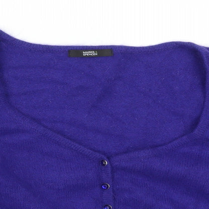 Marks and Spencer Womens Blue   Cardigan Jumper Size 14