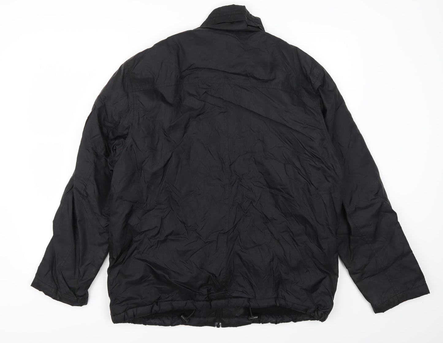 Angelo Mens Black   Overcoat Coat Size S