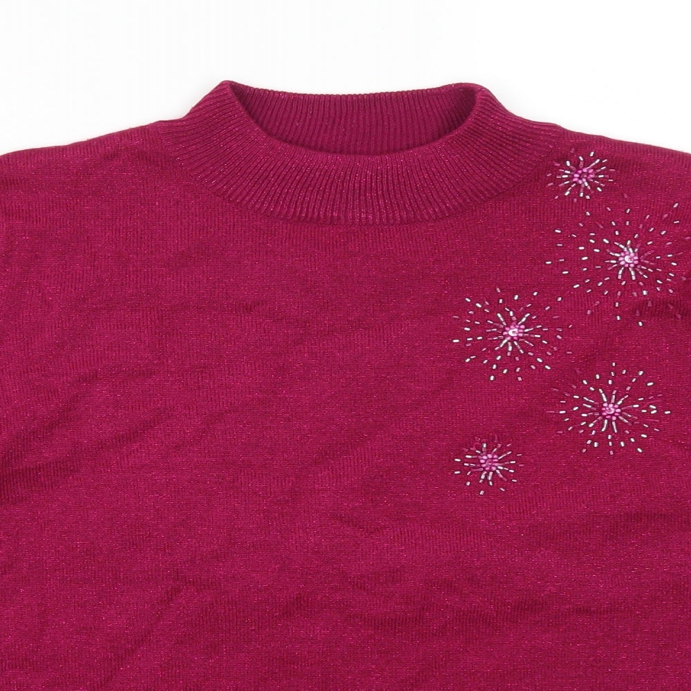 Bonmarché Womens Pink   Pullover Jumper Size M