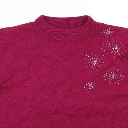 Bonmarché Womens Pink   Pullover Jumper Size M