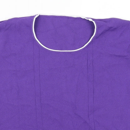 Womens UK Size M Just Elegance Purple Basic T-Shirt