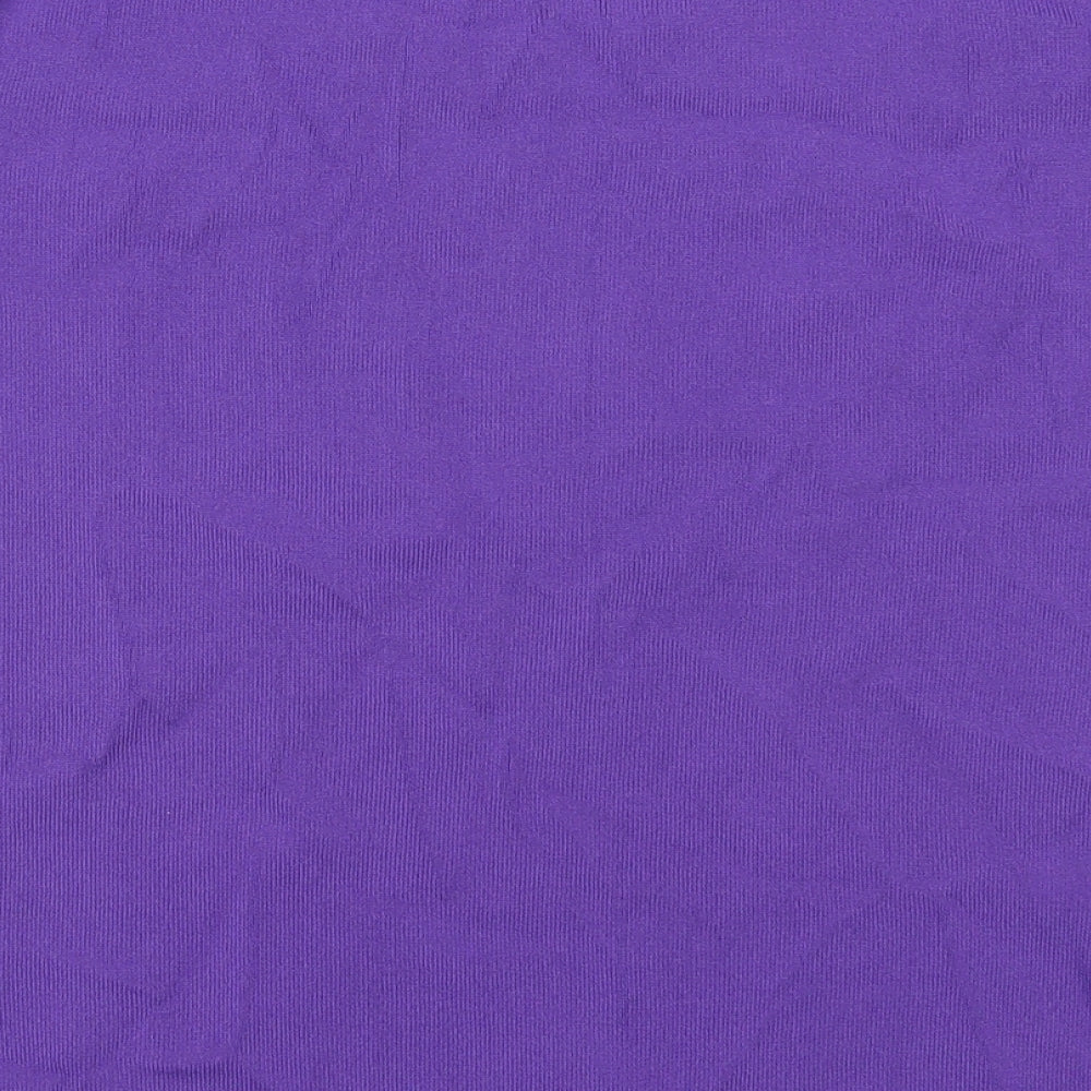 Womens UK Size M Just Elegance Purple Basic T-Shirt