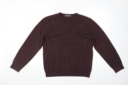 Marks and Spencer Mens Brown   Pullover Jumper Size L