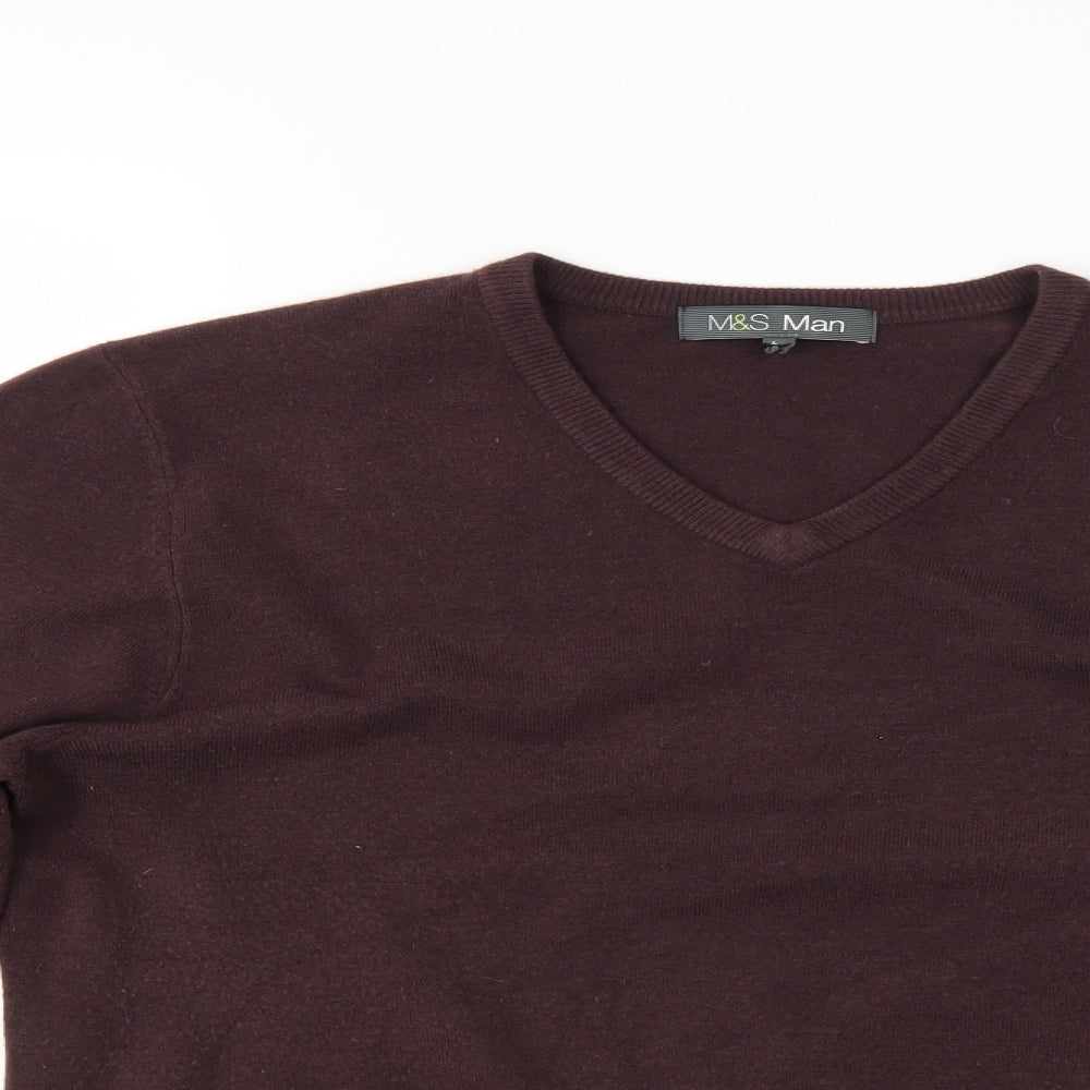 Marks and Spencer Mens Brown   Pullover Jumper Size L