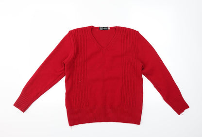 SK Collection Womens Red   Pullover Jumper Size S