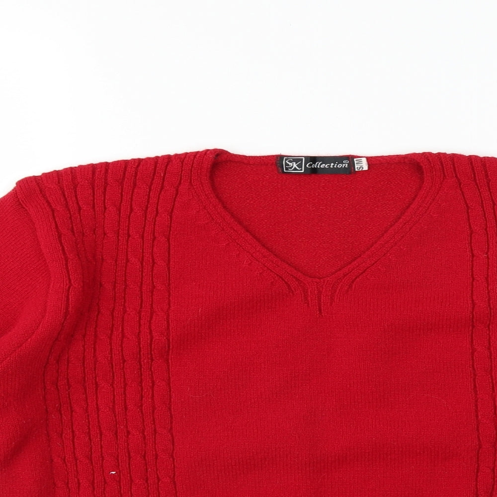 SK Collection Womens Red   Pullover Jumper Size S