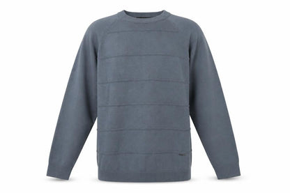 Daniel Reed Mens Grey Striped  Pullover Jumper Size S