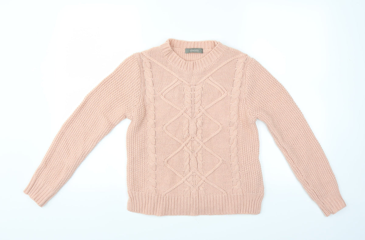 Oasis Womens Pink   Pullover Jumper Size S