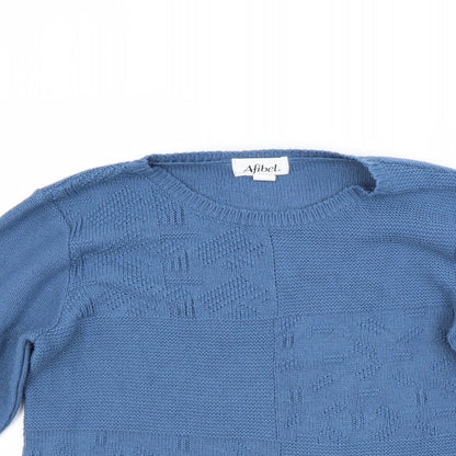 Afibel Womens Blue   Pullover Jumper Size 14