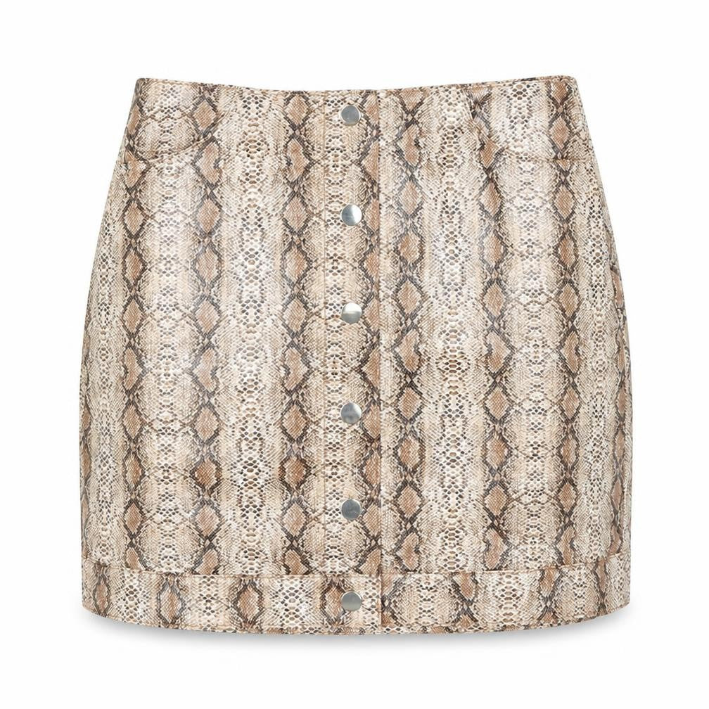 Topshop Womens Red Animal Print  Mini Skirt Size 6