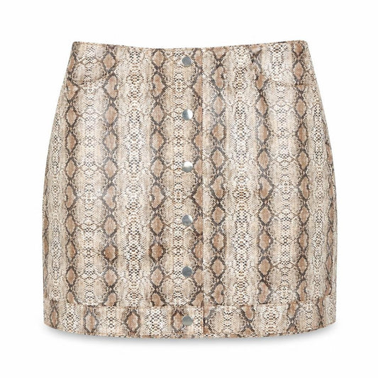 Topshop Womens Red Animal Print  Mini Skirt Size 6