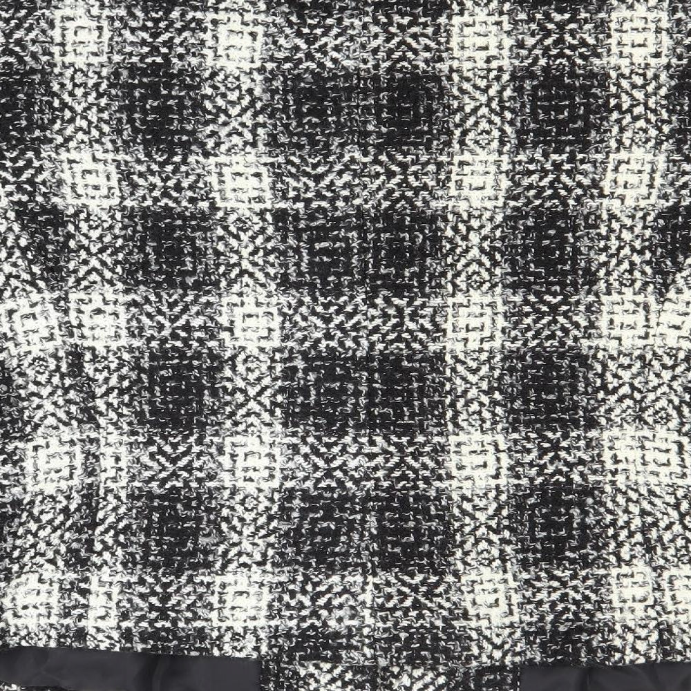 EWM Womens Black Check  Pea Coat Coat Size 16