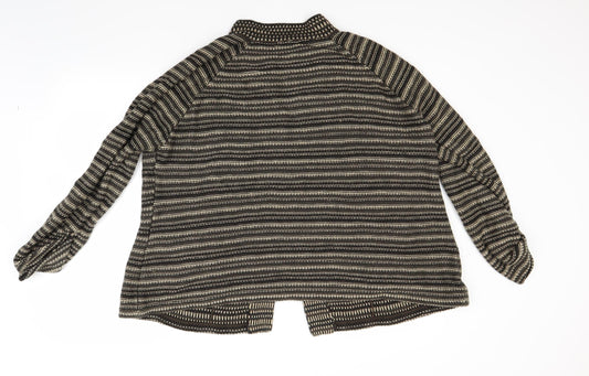 BM Womens Brown Striped  Pullover Jumper Size XL