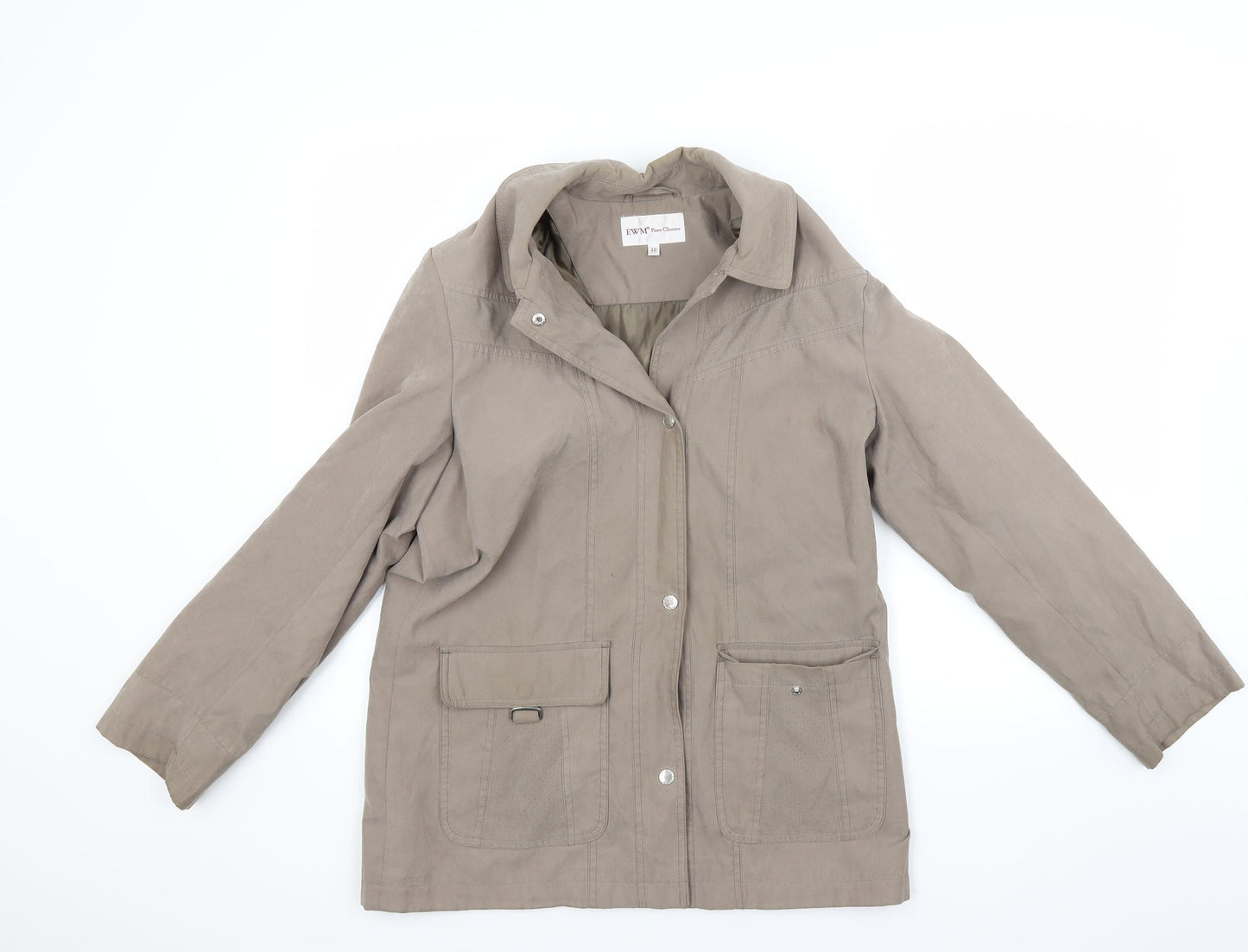 Womens UK Size 10 EWM Brown Overcoat