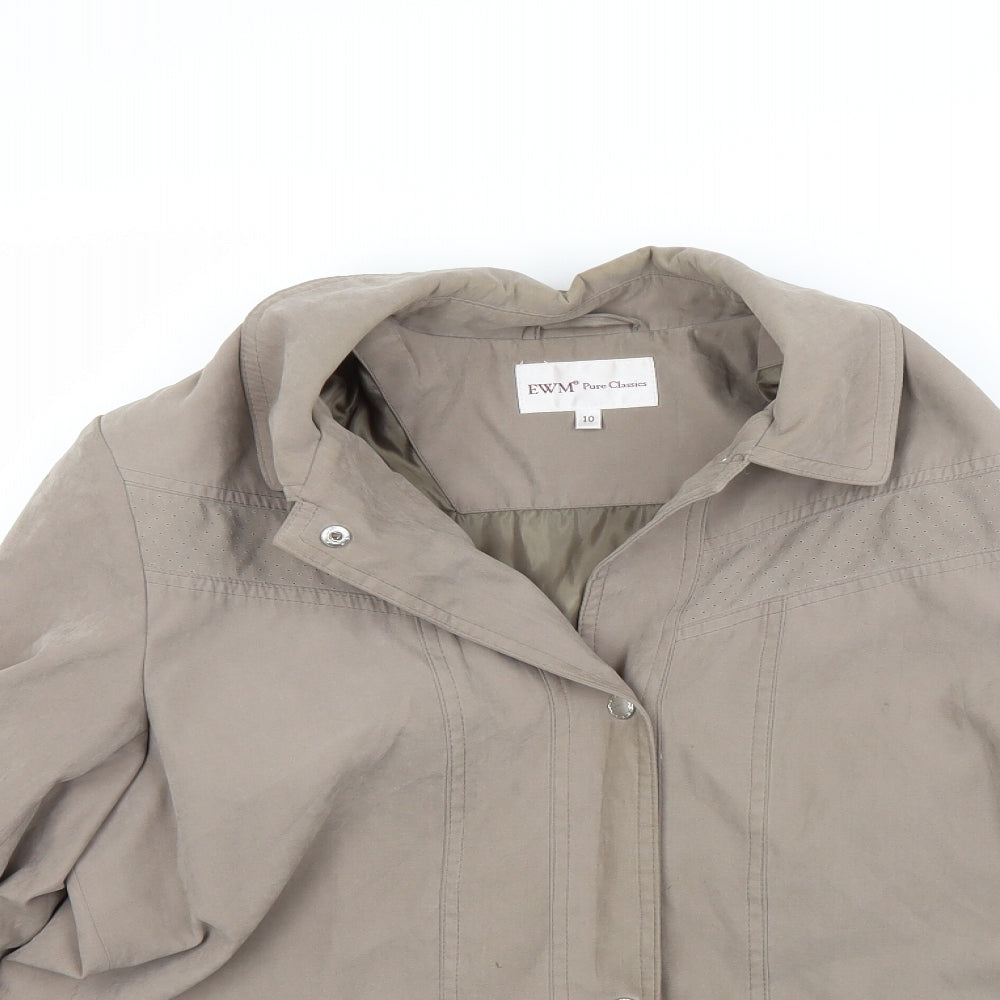Womens UK Size 10 EWM Brown Overcoat