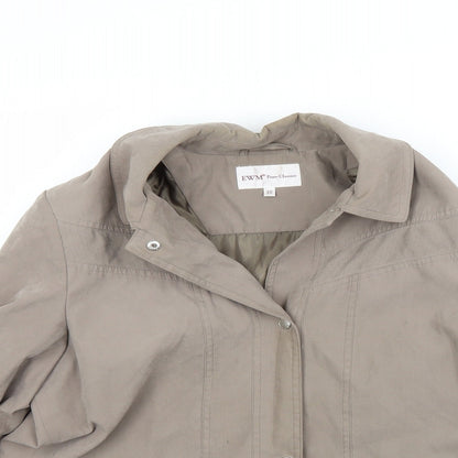 Womens UK Size 10 EWM Brown Overcoat