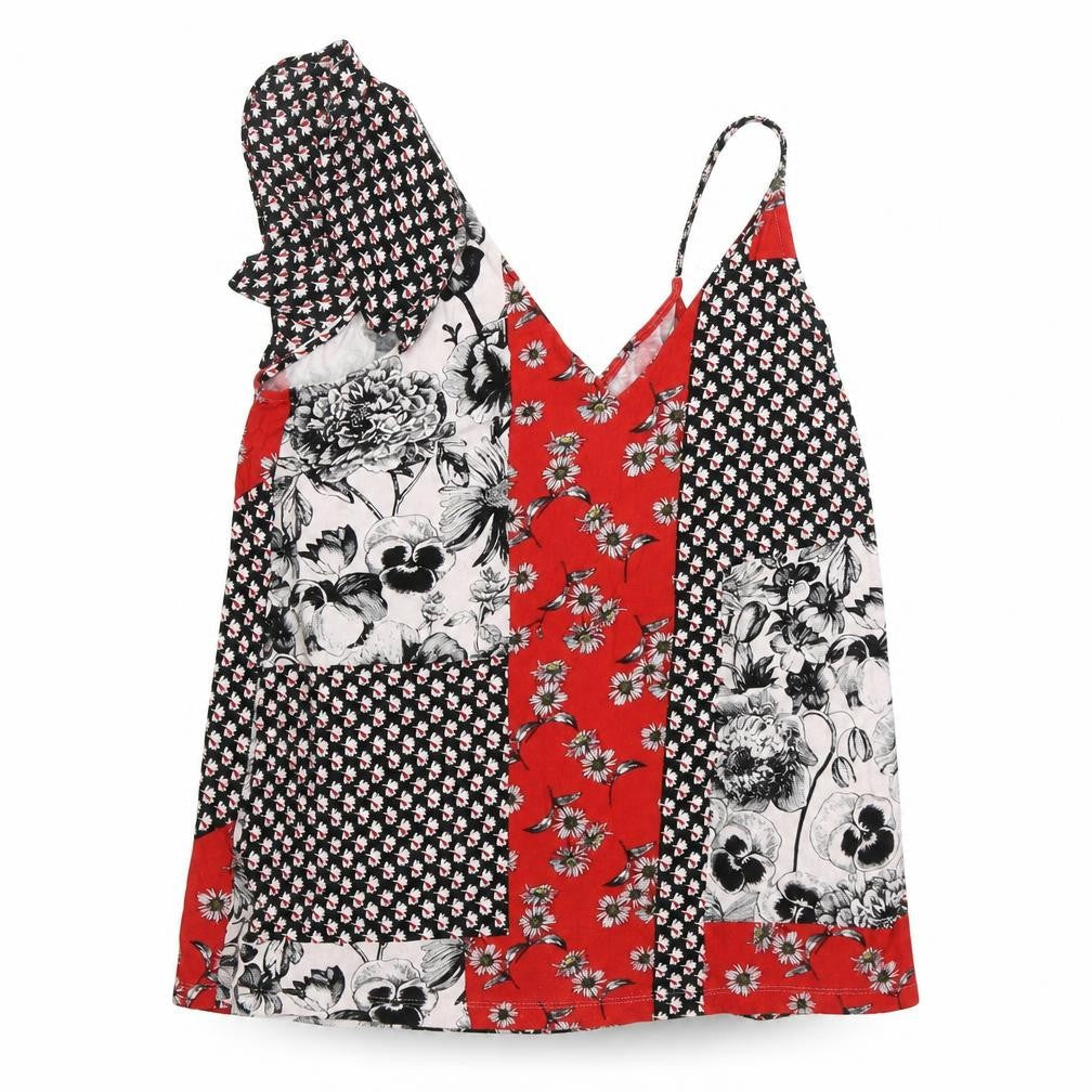 NEXT Womens Red Geometric  Camisole Blouse Size 10