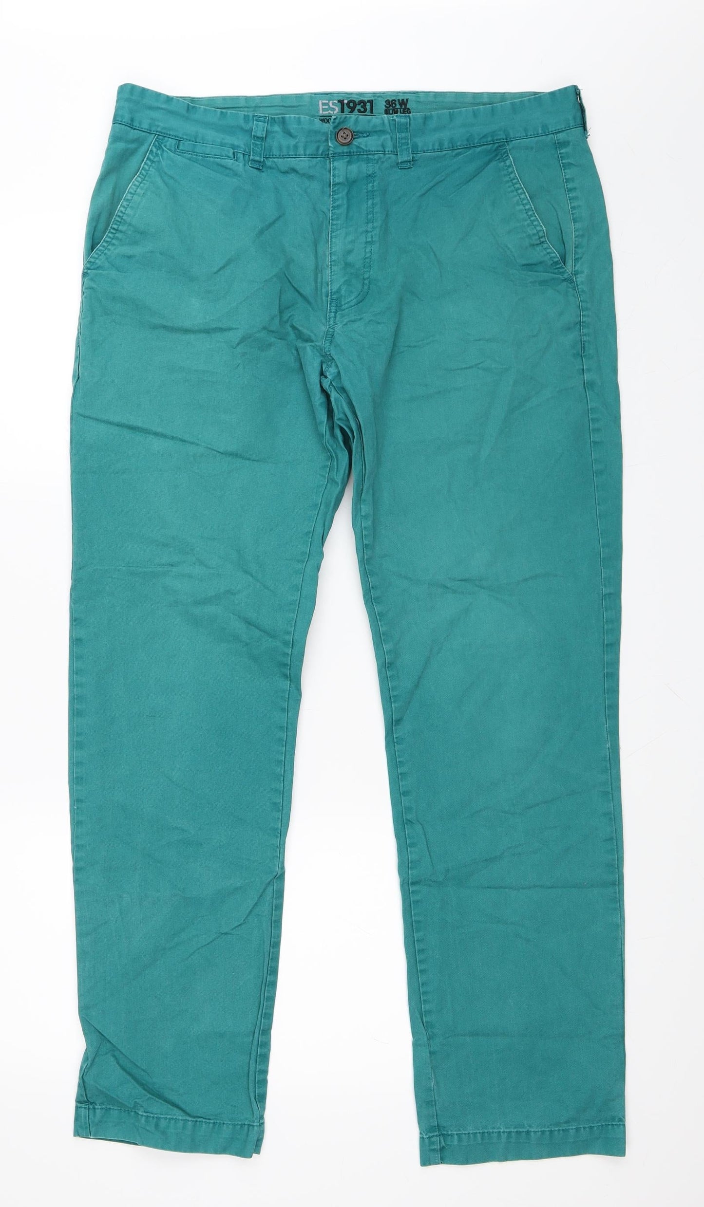 Womens UK Size 36 in Woolworths Regular Fit Chino Green Trousers