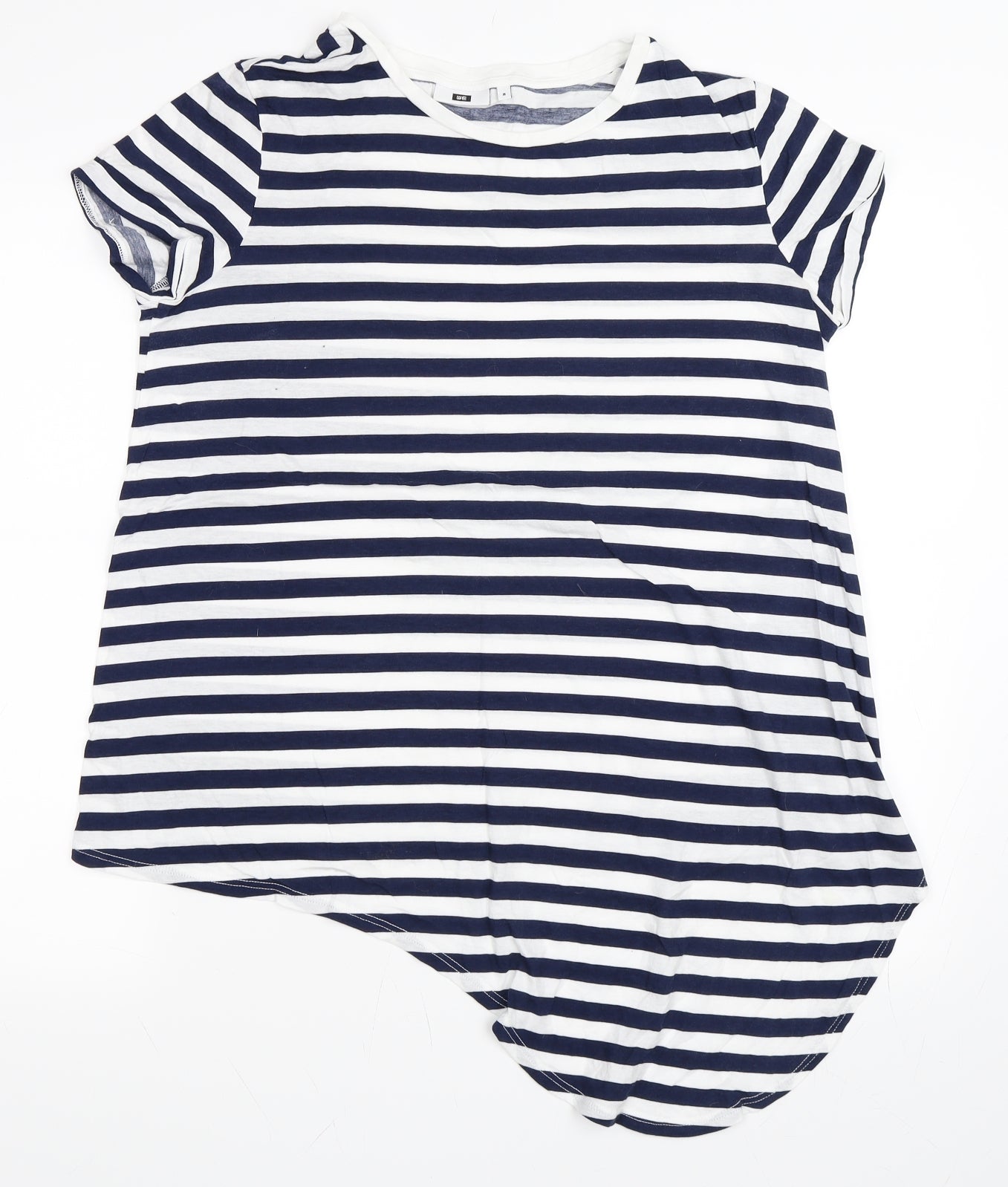 WE Womens Blue Striped  Basic T-Shirt Size M