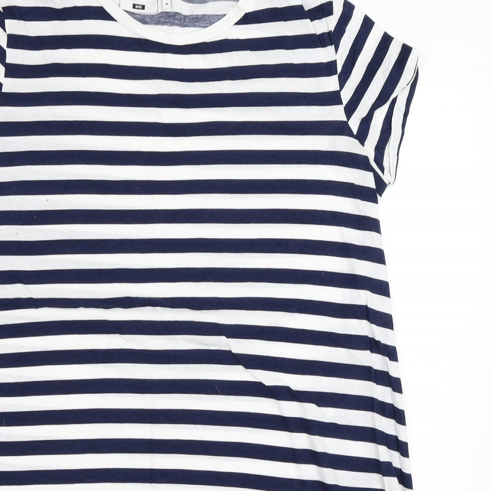 WE Womens Blue Striped  Basic T-Shirt Size M