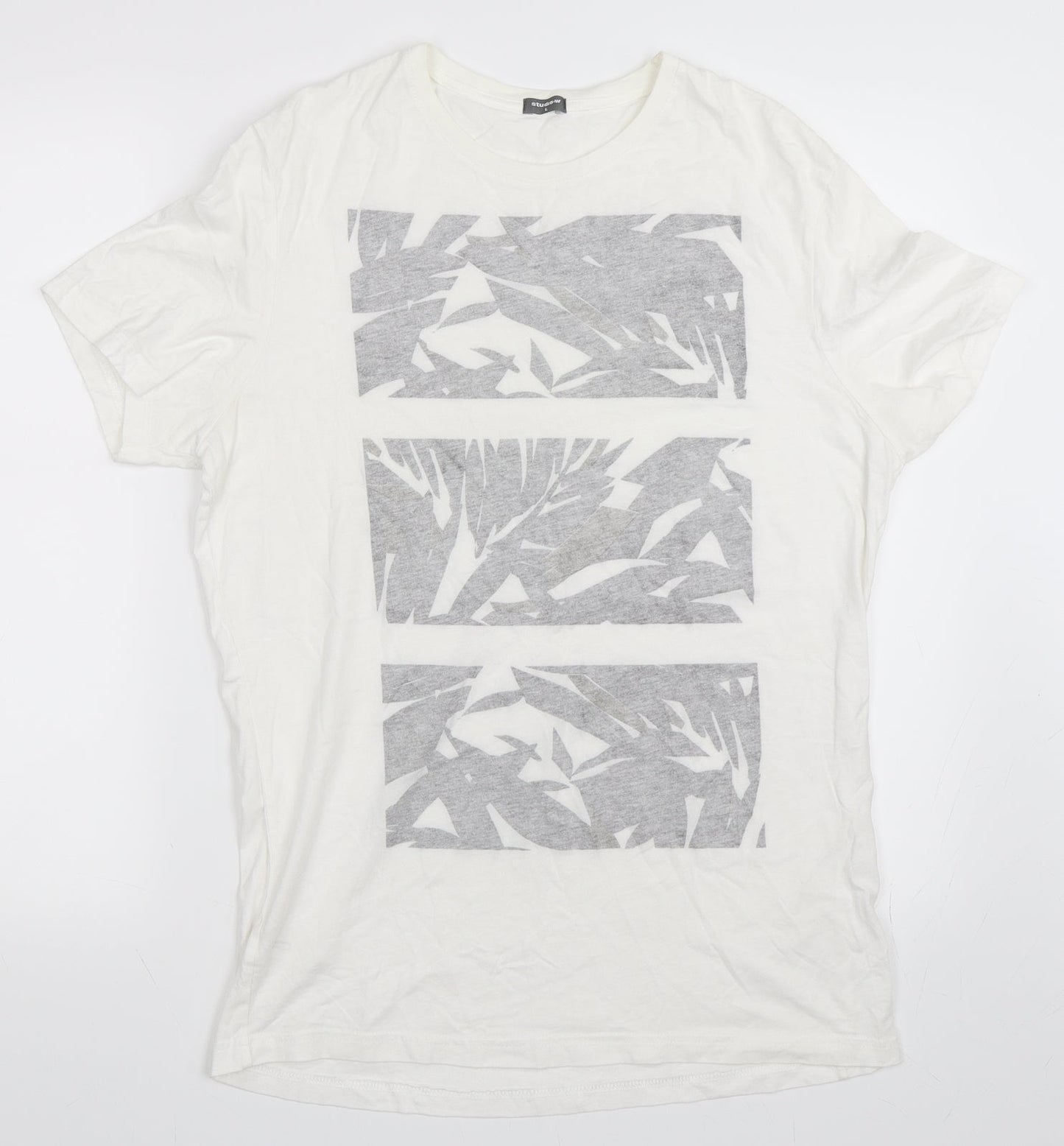 Studio W Womens Ivory   Basic T-Shirt Size L