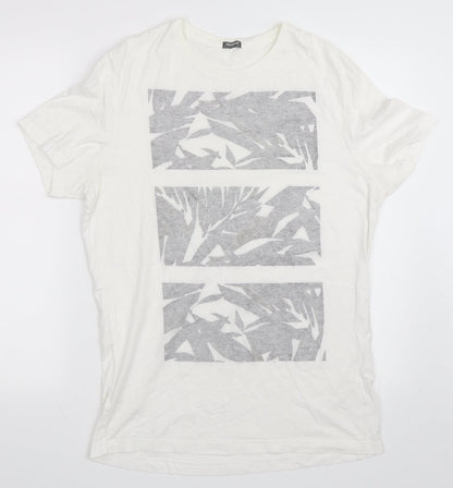 Studio W Womens Ivory   Basic T-Shirt Size L