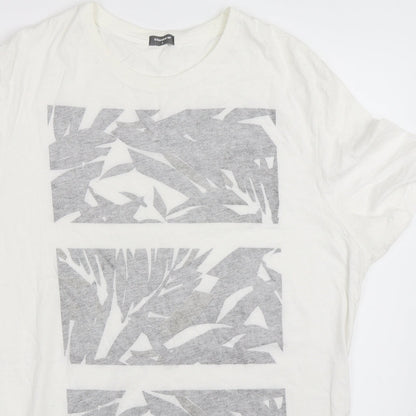 Studio W Womens Ivory   Basic T-Shirt Size L
