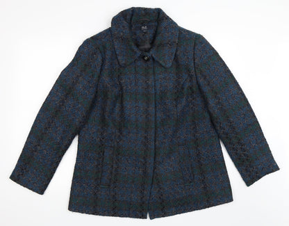 Womens UK Size 14 EWM Blue Overcoat