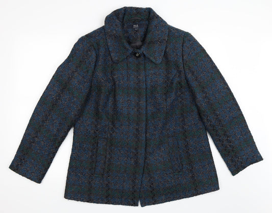 Womens UK Size 14 EWM Blue Overcoat