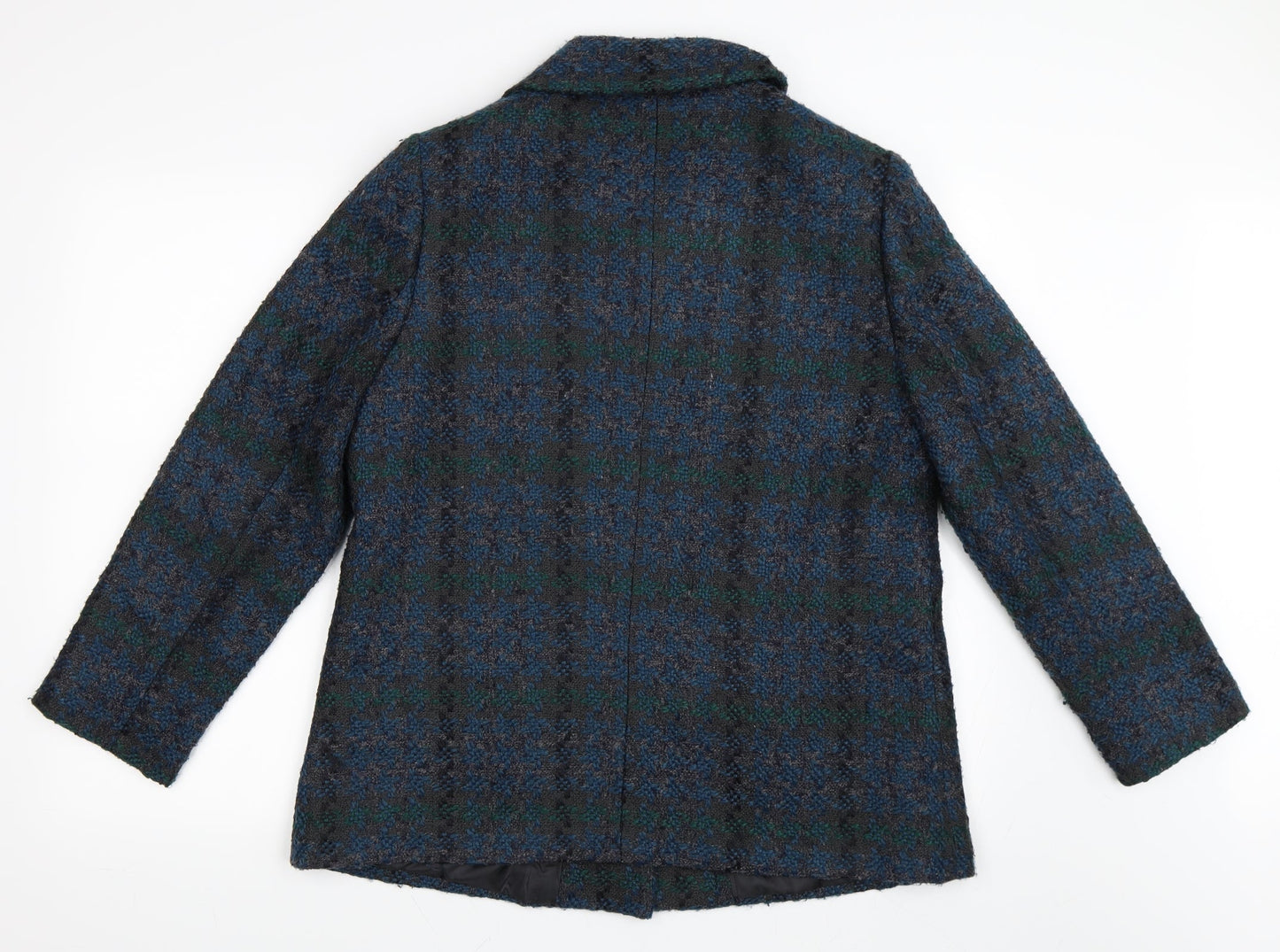 Womens UK Size 14 EWM Blue Overcoat