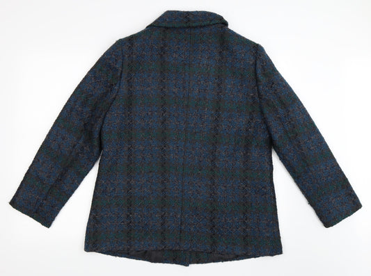 Womens UK Size 14 EWM Blue Overcoat