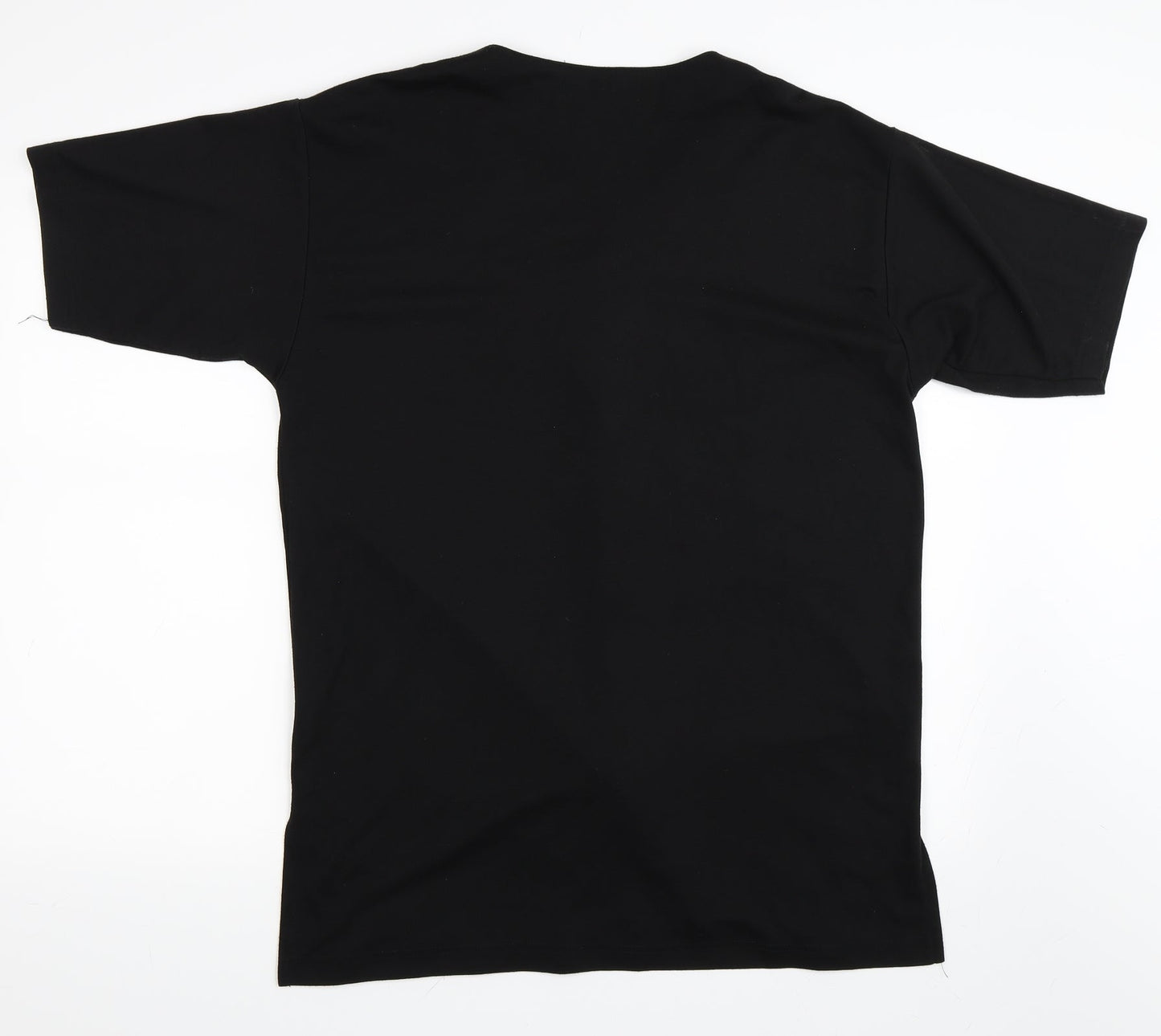 Womens UK Size XL Preworn Black Basic Button-Up