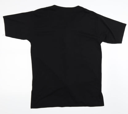 Womens UK Size XL Preworn Black Basic Button-Up