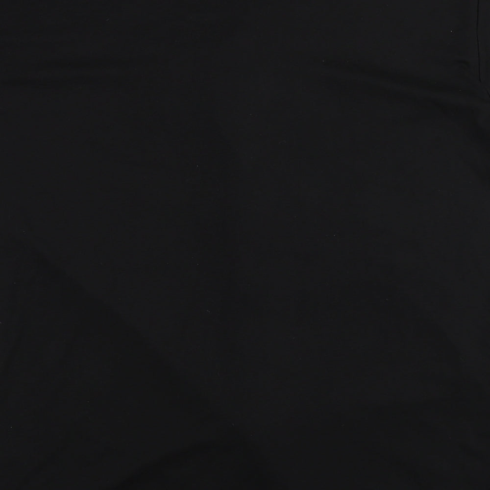 Womens UK Size XL Preworn Black Basic Button-Up